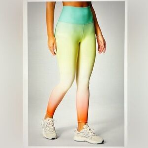 FABLETICS Pureluxe Ultra High-Waisted Leggings Rainbow Ombre NWT